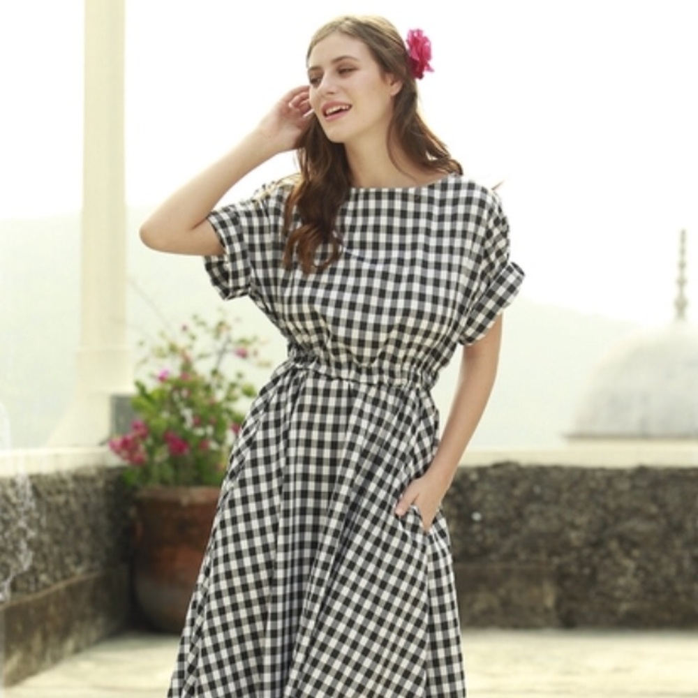 Shabby Apple Tarzan Gingham Dress